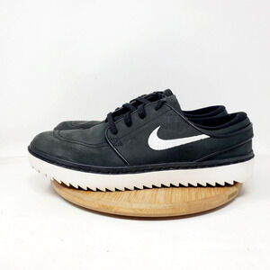 Nike Janoski G Golf Shoes Mens 8 Black Leather Spikeless Sneaker Lace Up Low